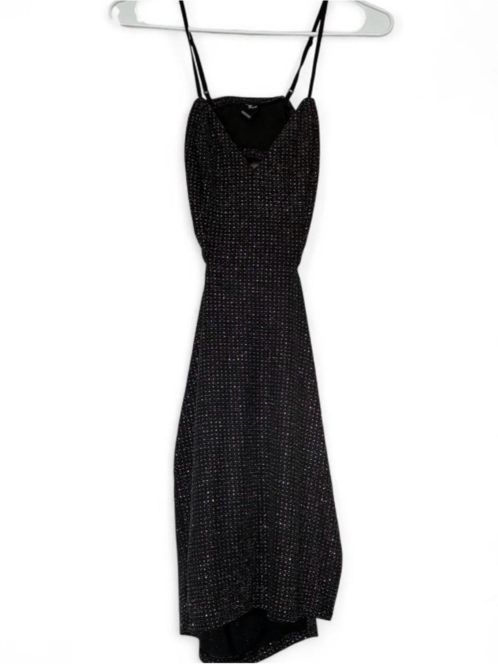 Windsor Black Sparkle Mini Slip Dress Homecoming